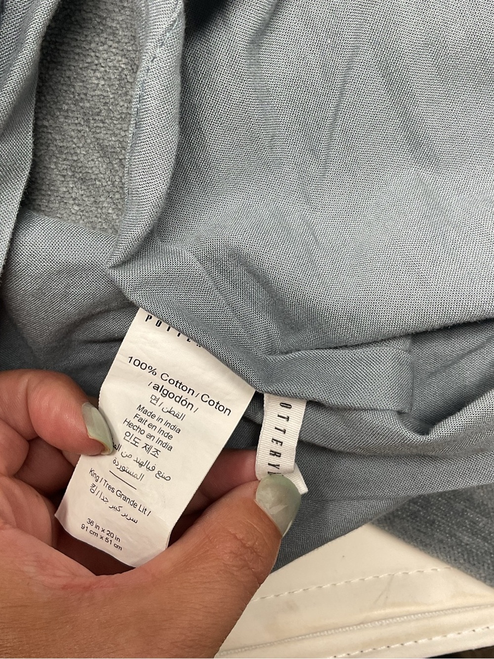 Pottery Barn Slate Blue plush Duvet Cover - Picture 6 of 6